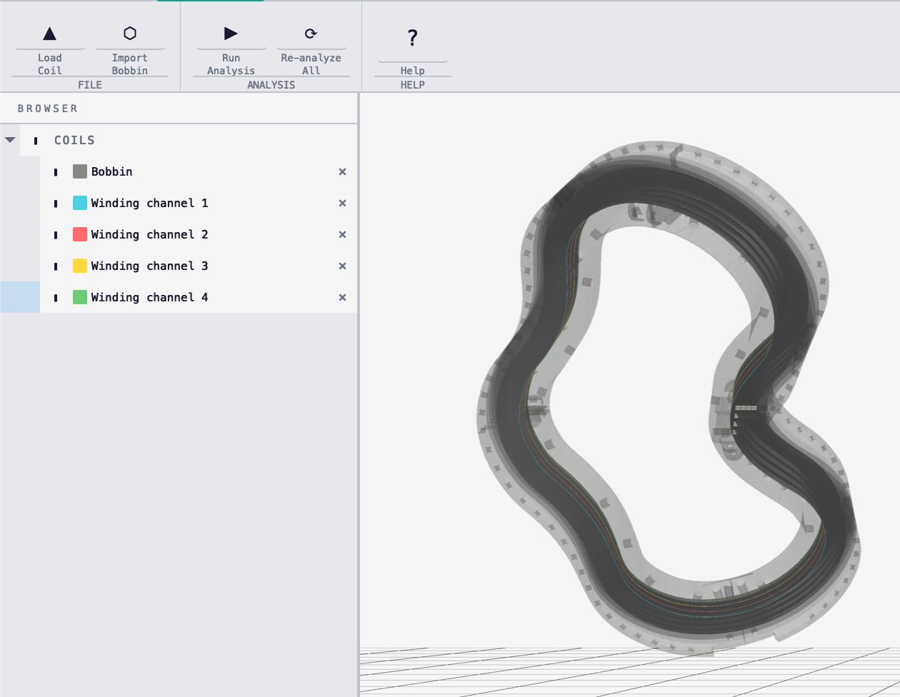 Loading coil geometry in CalcSX